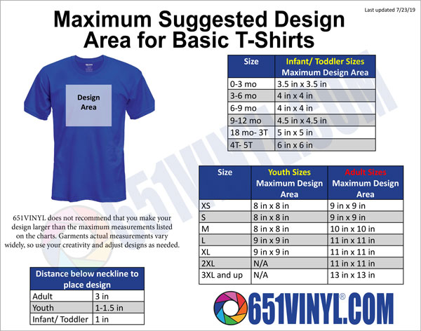 hjul dukke Sammenlignelig T-Shirt Design Placement Document for HTV