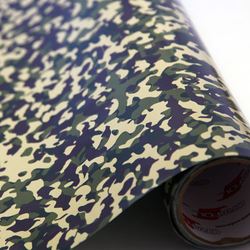 Printed pattern permanent vinyl Green Woodland Camo Print 12 x 12 Sheet