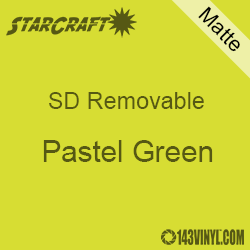 12" x 12" Sheet -StarCraft SD Removable Matte Adhesive - Pastel Green