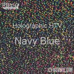 Siser Holographic Heat Transfer Vinyl - Navy Blue HTV