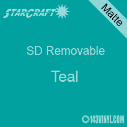 12" x 10 Yard Roll  -StarCraft SD Removable Matte Adhesive -Teal