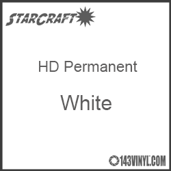 Outlet 11.5-12" x 12" Sheet - StarCraft HD Matte Permanent Vinyl - White