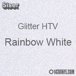 Siser Glitter HTV 12 x 12 Sheet - Rainbow White