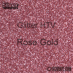 12 x 20 Rose Gold Glitter HTV - Heat Transfer Vinyl Sheet Sheets