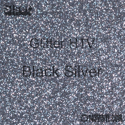 Siser Glitter HTV 12 x 20 Sheet - Black Silver