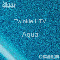 12" x 20" Sheet Siser Twinkle HTV - Aqua