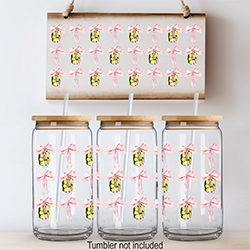 Press Ready UV DTF Decal - 16oz Wrap - Pickles & Bows