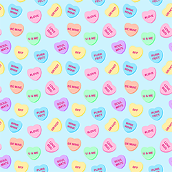 Printed HTV Candied Hearts 12" x 15" Sheet