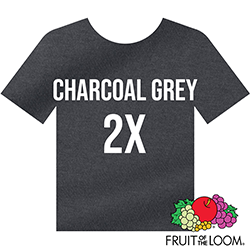 Fruit of the Loom Iconic™ T-shirt - Charcoal Grey - 2XL