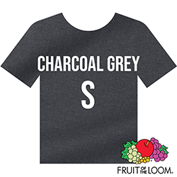 Fruit of the Loom Iconic™ T-shirt - Charcoal Grey - Small