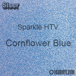 Siser Cornflower Blue Sparkle Heat Transfer Vinyl - Each