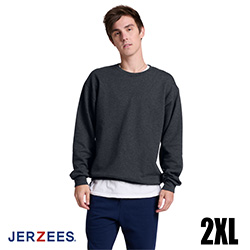 Jerzees Ultimate Fleece Crewneck Sweatshirt - Black Ink Heather - 2XL