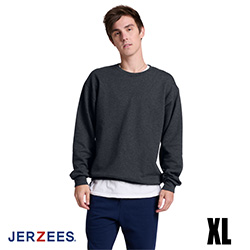 Jerzees Ultimate Fleece Crewneck Sweatshirt - Black Ink Heather - XL