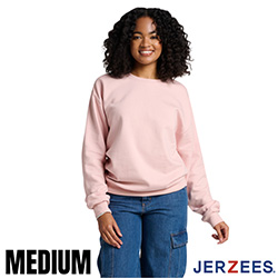 Jerzees Ultimate Fleece Crewneck Sweatshirt - Blush Pink - Medium