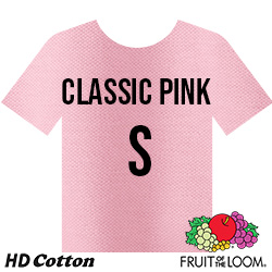 Fruit of the Loom HD Cotton T-shirt - Classic Pink - Small