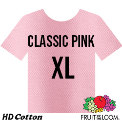 Fruit of the Loom HD Cotton T-shirt - Classic Pink - XL