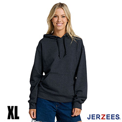 Jerzees Ultimate Fleece Pullover Hood - Black Ink Heather - XL