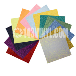 12 x 20 Neon Rainbow Yellow Glitter HTV - Heat Transfer Vinyl Sheet Sheets