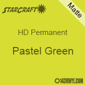 12" x 5' Roll - StarCraft HD Matte Permanent Vinyl - Pastel Green 