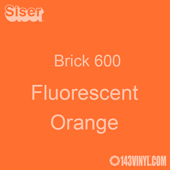 12" x 20" Sheet Siser Brick 600 HTV - Fluorescent Orange