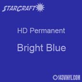 12" x 5' Roll - StarCraft HD Glossy Permanent Vinyl - Bright Blue