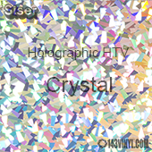Siser Holographic Heat Transfer Vinyl (HTV) - 15 x 150 ft - 16 Colors Available, Crystal