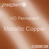 12" x 5' Roll - StarCraft HD Glossy Permanent Vinyl - Metallic Copper