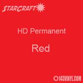 12" x 5' Roll - StarCraft HD Glossy Permanent Vinyl - Red