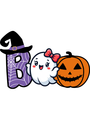 Boo Cartoon - Word Art - 143