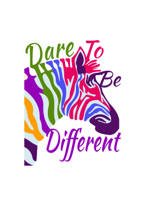Dare to be Different - Colorful Zebra - 143