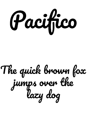 Fonts - Pacifico