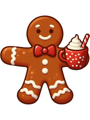 Gingerbread Man with Cocoa - 143