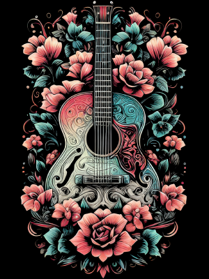 Guitar and Flowers - For Dark Materials - 143 