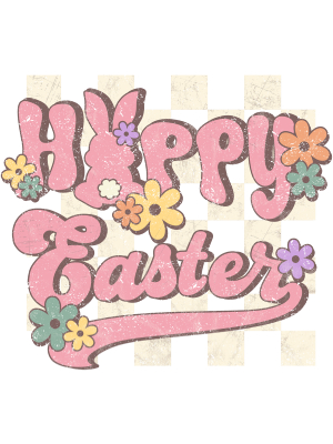 Hoppy Easter - Distressed Checkerboard - 143