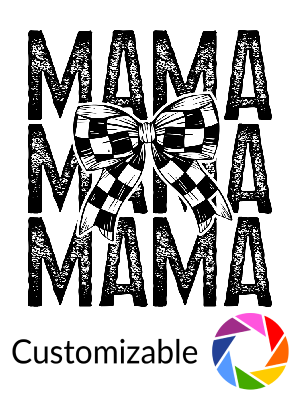 Mama Checkered Bow - Shape