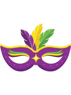 Mardi Gras - Purple Mask - 143