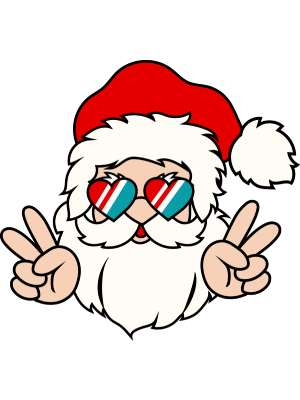 Peace Sign Santa - 143