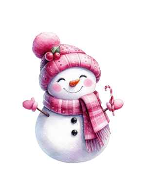 Watercolor Snowman - 143