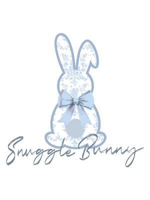 Light Blue Damask Snuggle Bunny - 143 