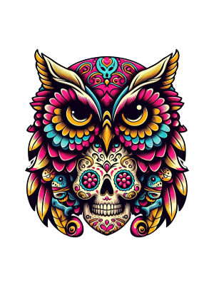 Sugar Skull Owl - 143