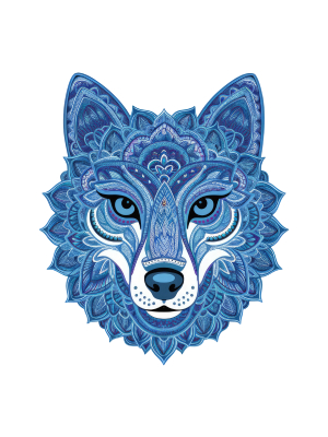 Blue Wolf Mandala - 143