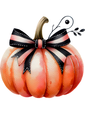 Bow On A Pumpkin - 143