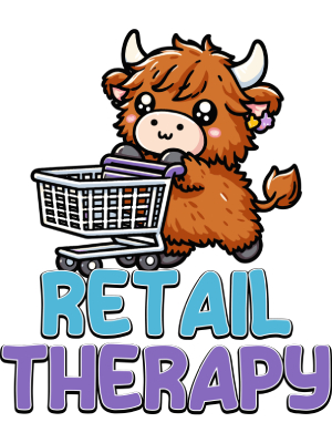 Retail Therapy - Highland Cow - Cartoon - 143