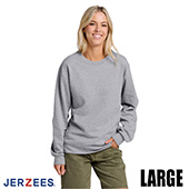 Jerzees Ultimate Fleece Crewneck Sweatshirt - Athletic Heather - Large