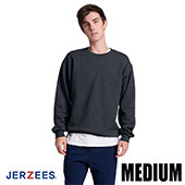 Jerzees Ultimate Fleece Crewneck Sweatshirt - Black Ink Heather - Medium