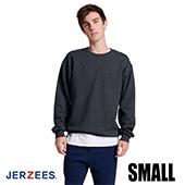 Jerzees Ultimate Fleece Crewneck Sweatshirt - Black Ink Heather - Small