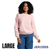 Jerzees Ultimate Fleece Crewneck Sweatshirt - Blush Pink - Large