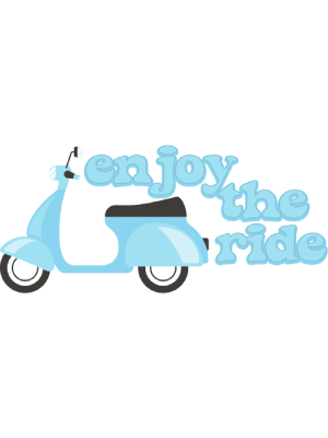 Enjoy the Ride - Blue Scooter - 143