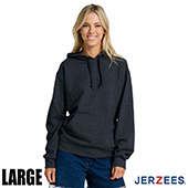 Jerzees Ultimate Fleece Pullover Hood - Black Ink Heather - Large