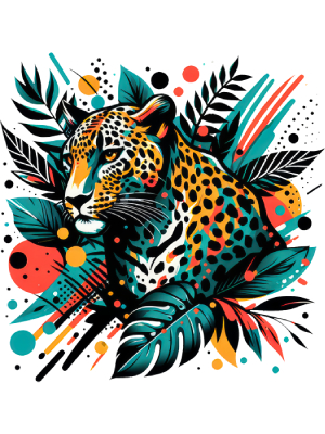Leopard Watching - Pop Art - 143